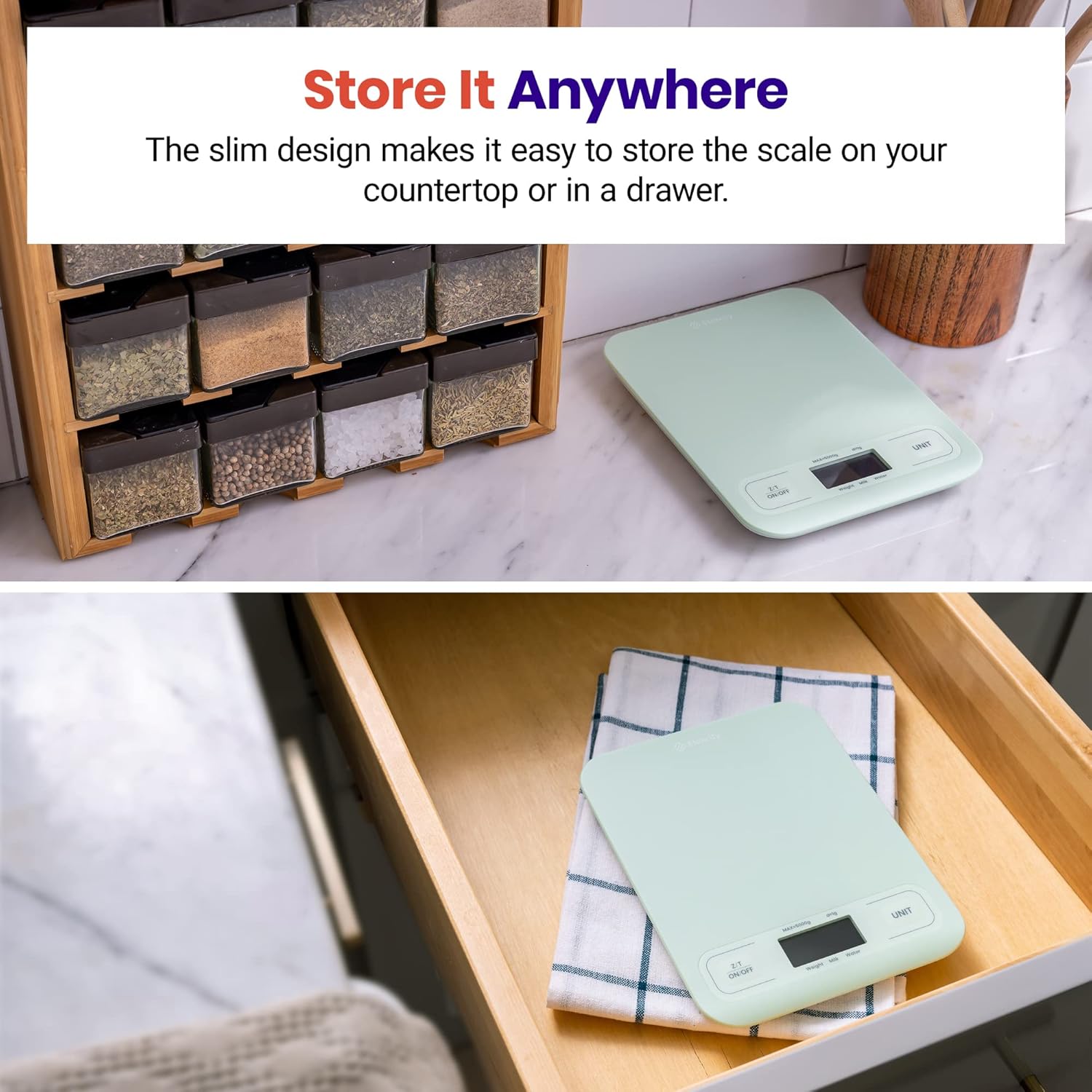 Etekcity Food Kitchen Scale, Digital Grams and Ounces for Weight Loss, Baking, Cooking, Keto and Meal Prep, LCD Display, Medium, 304 Stainless Steel 24hrsmart